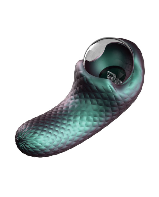 Close-up of Blush Temptasia Enchanted Serpent textured silicone surface with smooth satin finish
