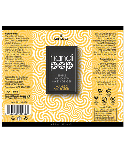 Handipop Hand Job Massage Gel - 4.2 Oz