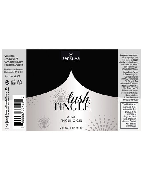 Sensuva Tush Tingle Erotic Anal Stimulation Gel – 2 oz