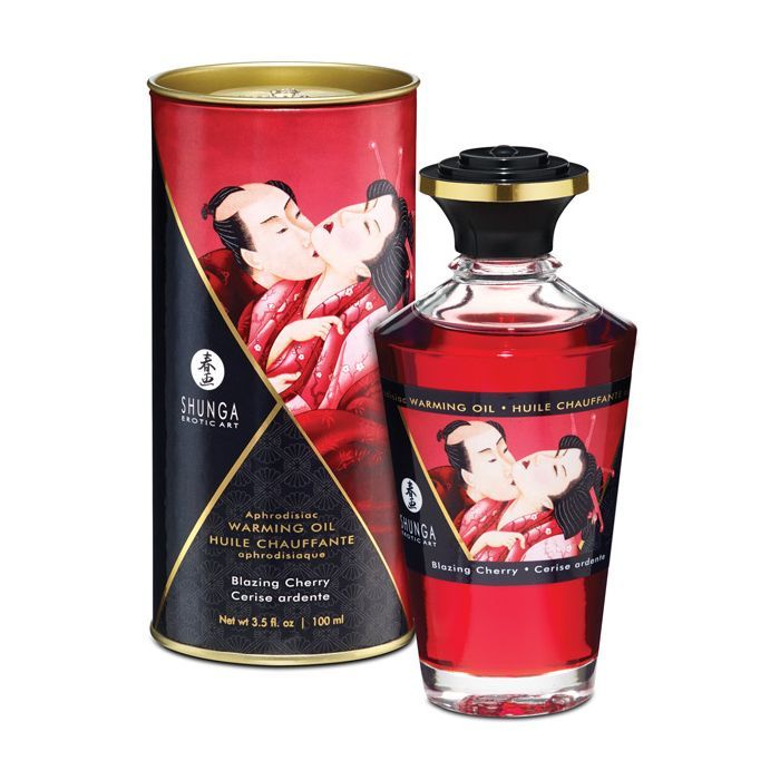 Shunga Warming Oil - 3.5 Oz Midnight Sorbet