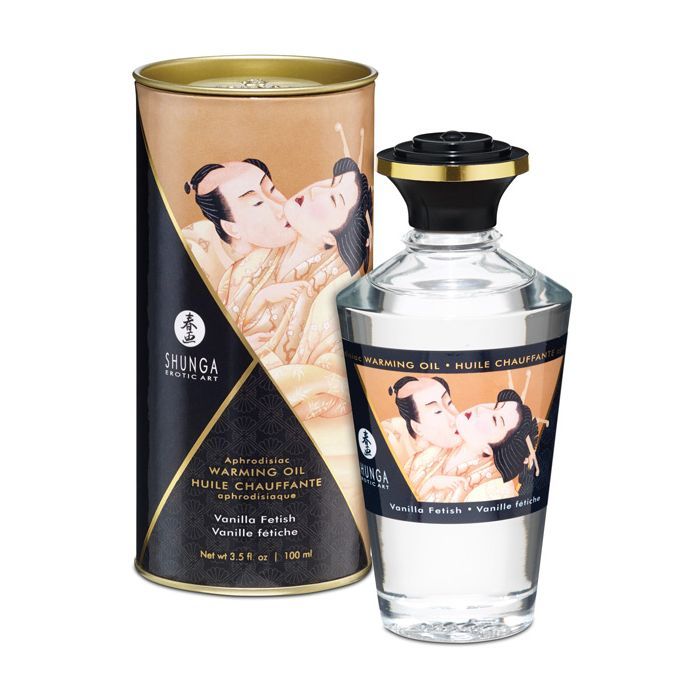 Shunga Warming Oil - 3.5 Oz Midnight Sorbet