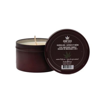 Earthly Body Suntouched Hemp Candle - 6 Oz Round Tin