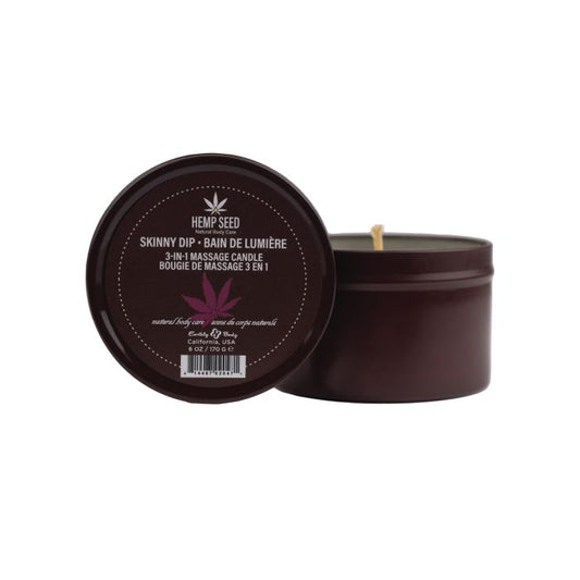 Earthly Body Suntouched Hemp Candle - 6 Oz Round Tin