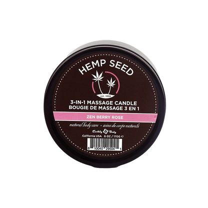 Earthly Body Suntouched Hemp Candle - 6 Oz Round Tin