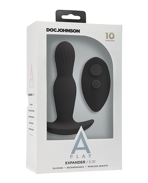 A Play - Expander Rechargeable Silicone Anal Plug with Remote Shipmysextoys