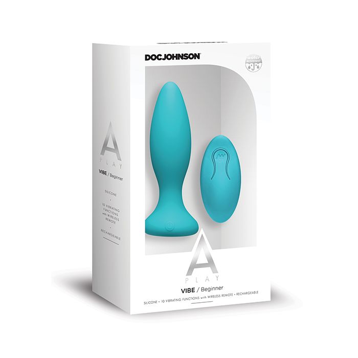 A Play - Rechargeable Silicone Beginner Anal Plug with Remote Shipmysextoys