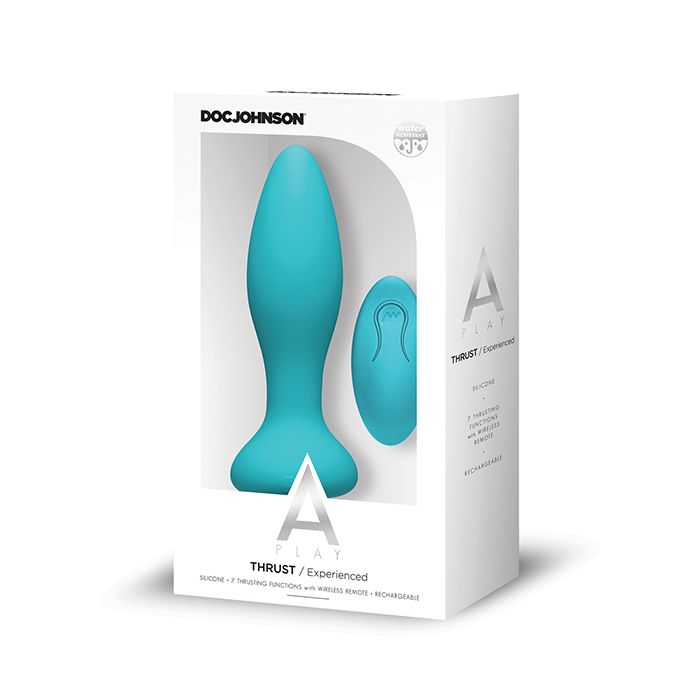 A Play - Thrust Rechargeable Silicone Anal Plug with Remote Shipmysextoys
