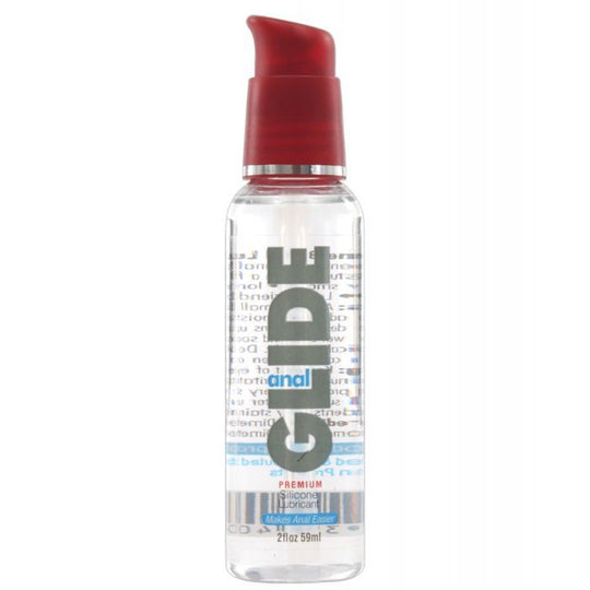 Anal Glide bottle showcasing a silicone-based personal lubricant designed for long-lasting, smooth, and non-sticky comfort during intimate activities.