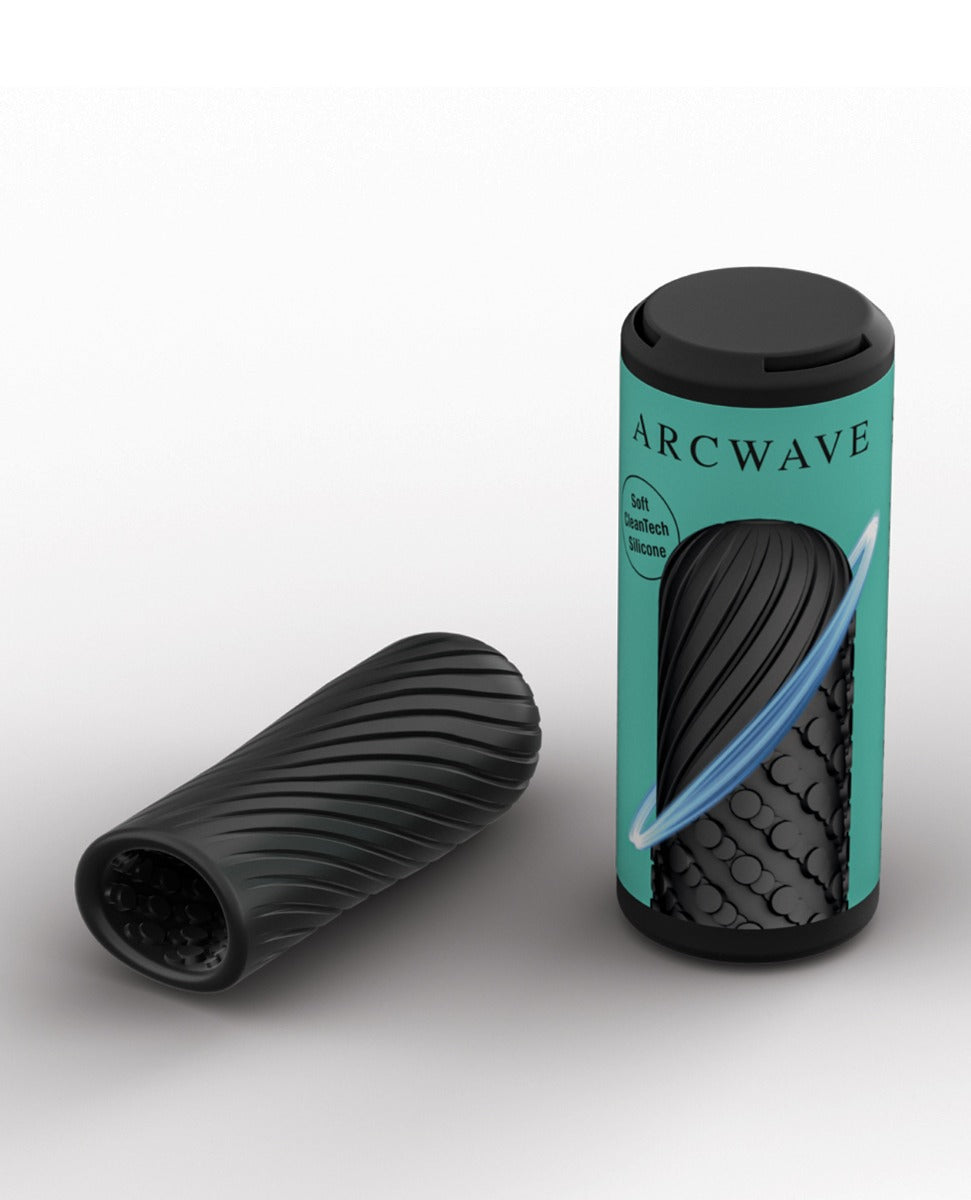 Arcwave Ghost stroker with packaging, featuring a reversible textured sleeve for enhanced pleasure.