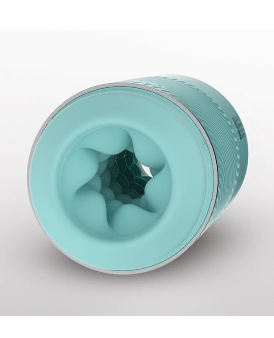  Close-up of Arcwave Pow Stroker in mint, focusing on the interior tunnel texture and adjustable suction feature.