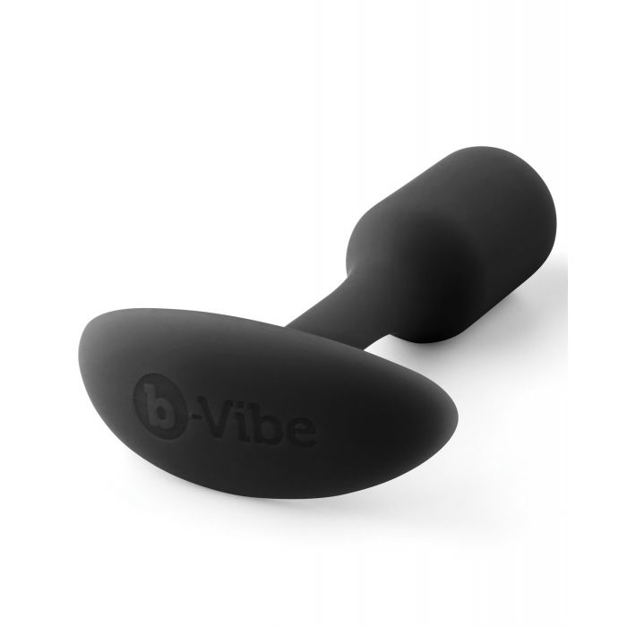 B-Vibe Weighted Snug Plug 1 - 55 g Black Shipmysextoys