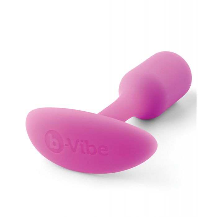 B-Vibe Weighted Snug Plug 1 - 55 g Fuchsia Shipmysextoys