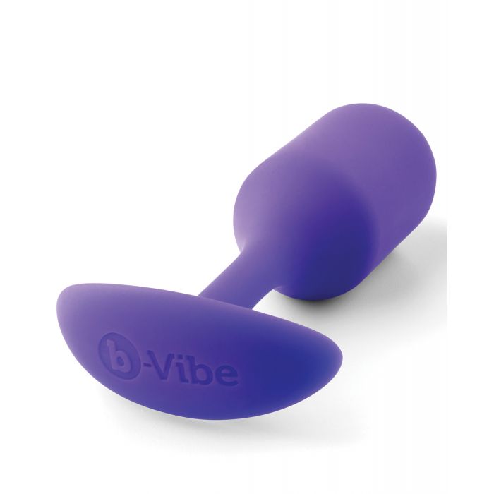 B-Vibe Weighted Snug Plug 2 - 114 g Purple Shipmysextoys