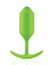 B-Vibe Weighted Snug Plug 3 - 180 g Lime Shipmysextoys