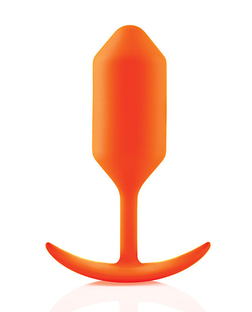 B-Vibe Weighted Snug Plug 3 - 180 g Orange Shipmysextoys