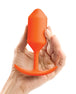 B-Vibe Weighted Snug Plug 3 - 180 g Orange Shipmysextoys