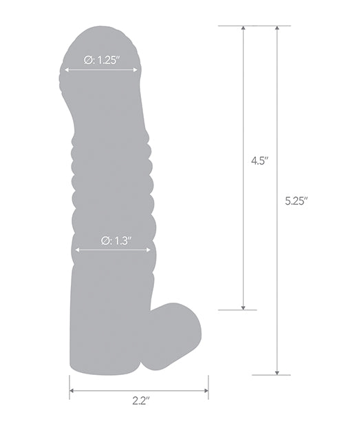 Blue Line 5.25" Vibrating Penis Enhancing Sleeve Extension Shipmysextoys