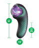 Sexual product with measurements on a white background