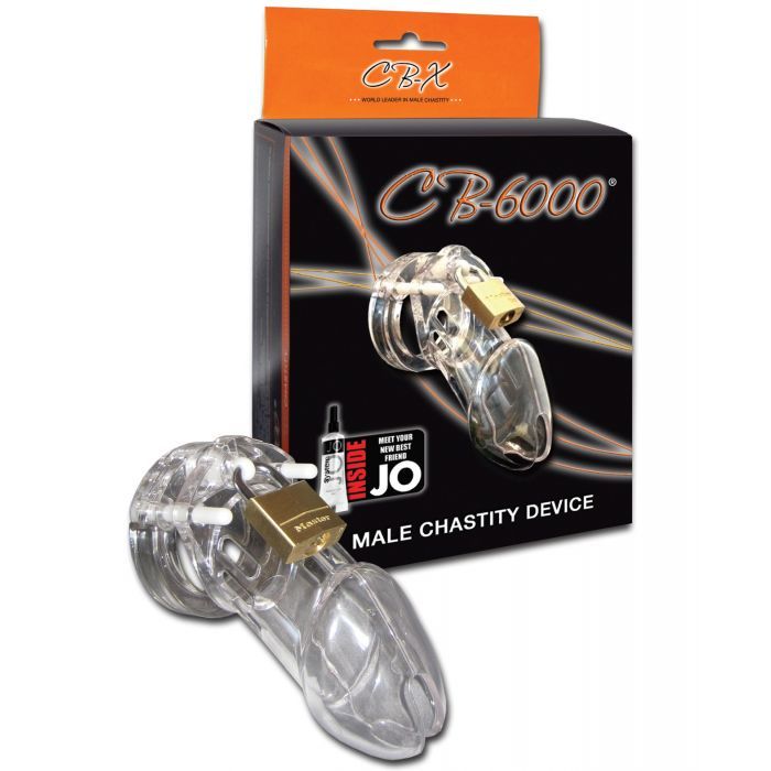 CB-6000 3 1/4" Cock Cage & Lock Set - Clear Shipmysextoys