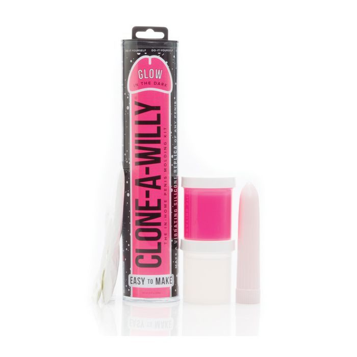 Clone-A-Willy Kit Vibrating Glow in the Dark - Hot Pink Shipmysextoys
