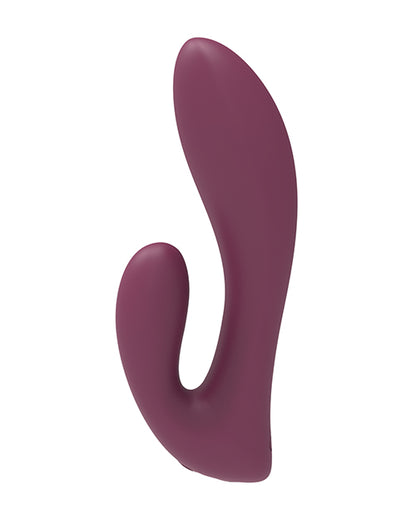Side view of a rabbit style vibrator 