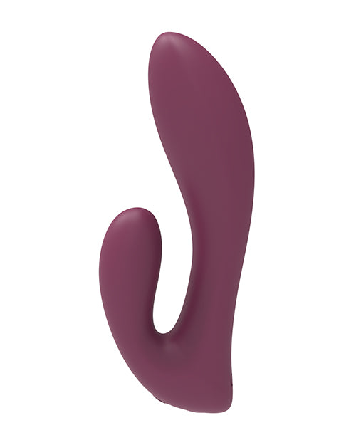 Side view of a rabbit style vibrator 