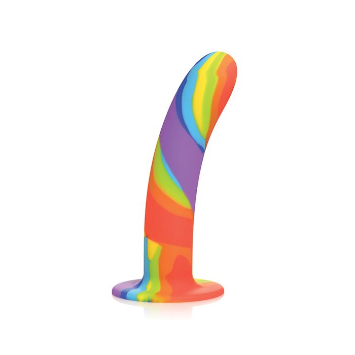 Curve Toys Simply Sweet Rainbow Silicone Dildo Shipmysextoys