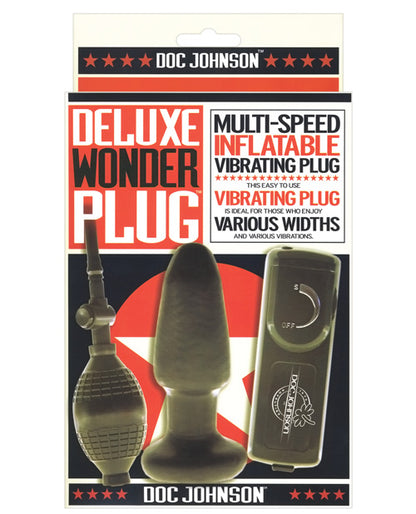 Packaging of Doc Johnson Deluxe Wonder Plug with product illustration and branding.