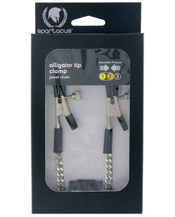 Spartacus Adjustable Alligator Nipple Clamps w/Silver Chain