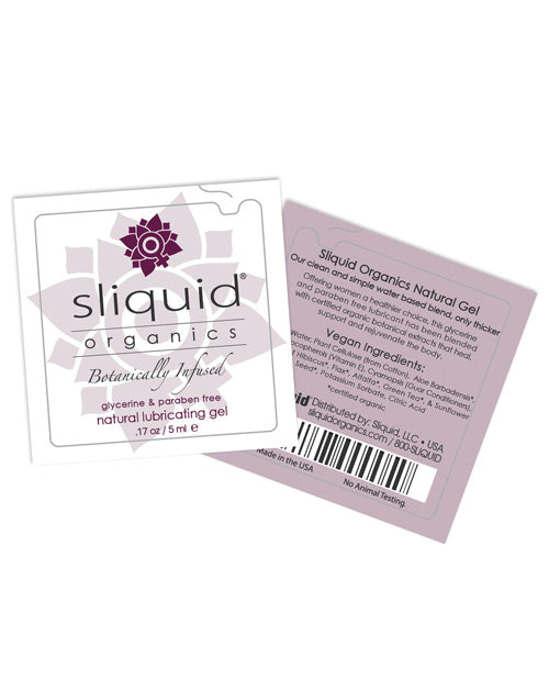 Sliquid Organics Natural Lubricating Gel - .17 oz Pillow