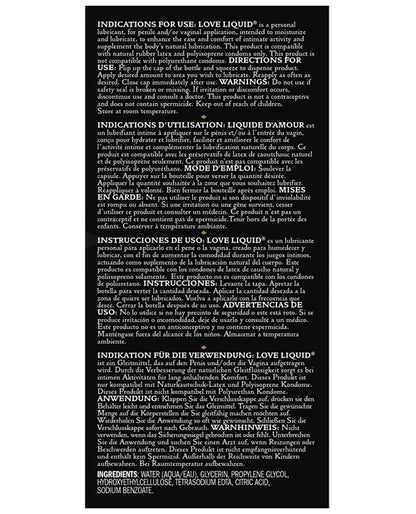 Kama Sutra Love Liquid Classic Water Based Lube - 3.4 oz