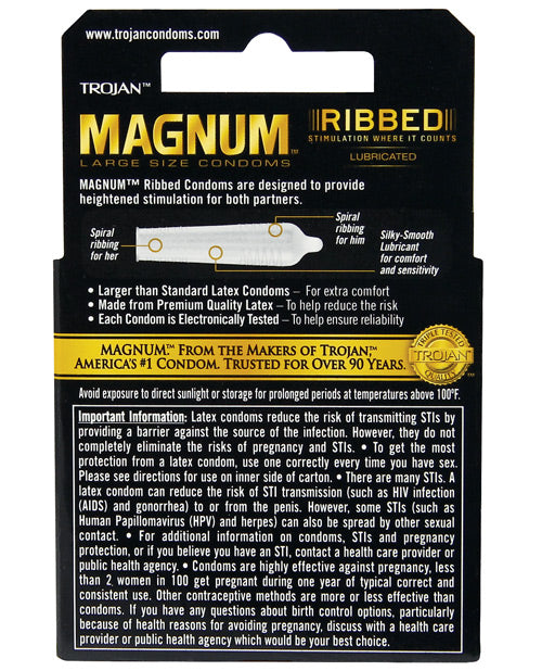 Trojan Magnum Ribbed Condoms