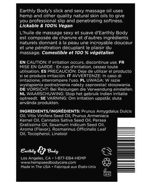 Earthly Body Edible Massage Oil