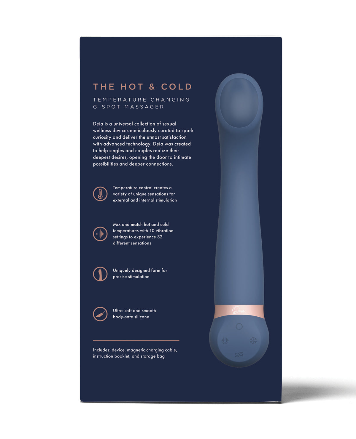 Deia Hot & Cold Heating & Cooling Vibrator – Navy