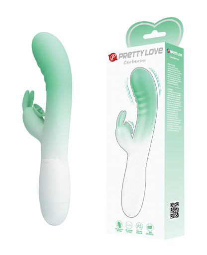 Pretty Love Cerberus Licking Rabbit Vibrator  - Aqua Ombre