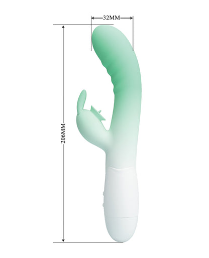 Pretty Love Cerberus Licking Rabbit Vibrator  - Aqua Ombre
