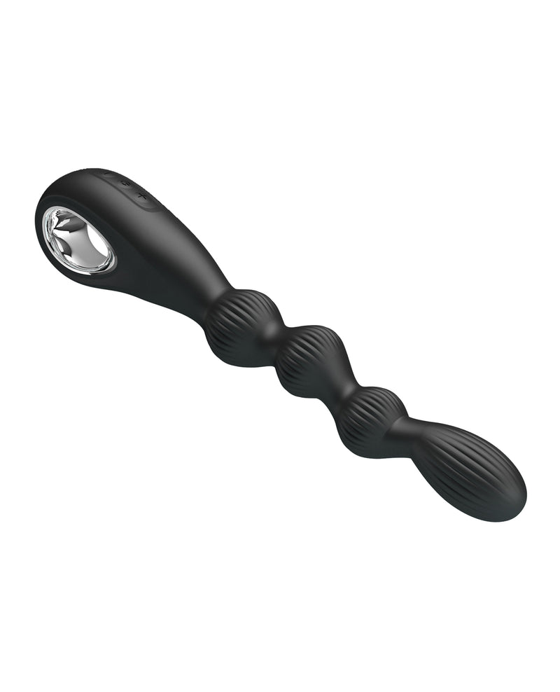 Pretty Love Federer Vibrating Beaded Anal Probe - Black