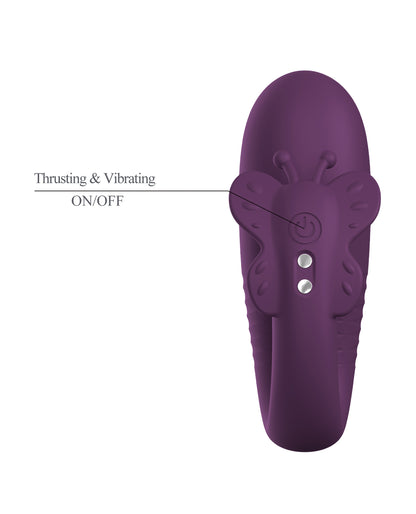 Pretty Love Klay App-Enabled Thrusting Hands-Free Vibrator – Purple