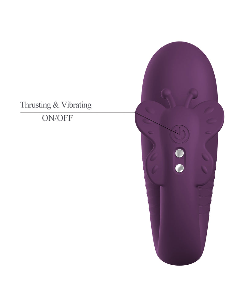 Pretty Love Klay App-Enabled Thrusting Hands-Free Vibrator - Purple