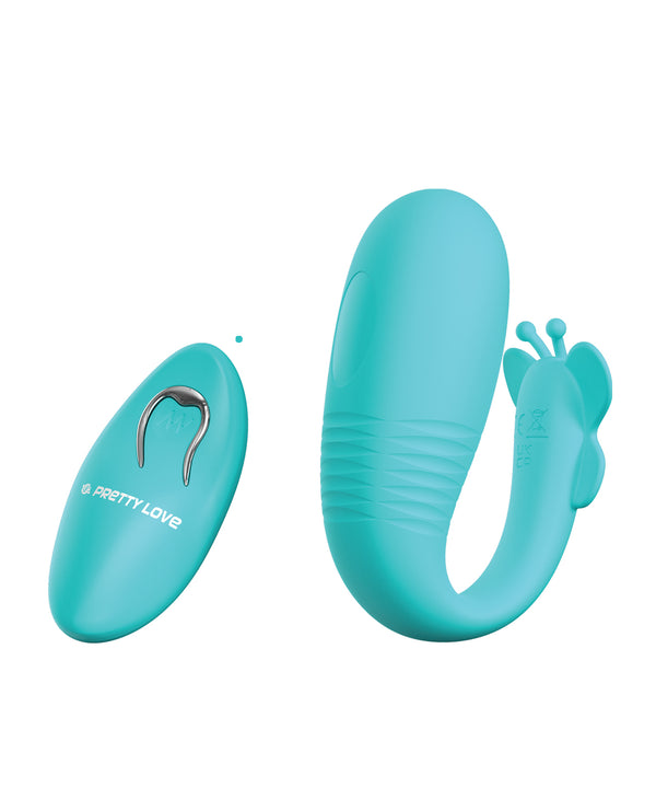 Pretty Love Remi Thrusting Hands-Free Vibrator - Aqua