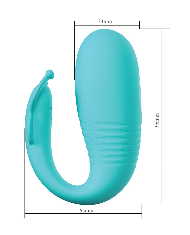 Pretty Love Remi Thrusting Hands-Free Vibrator - Aqua