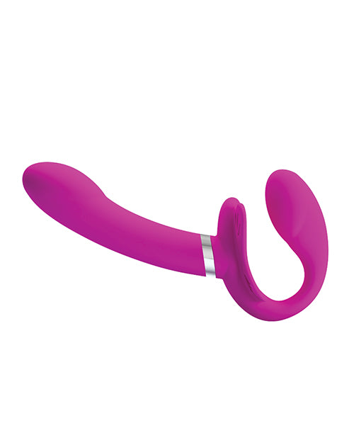 Pretty Love Valerie Vibrating Strapless Strap On - Fuchsia