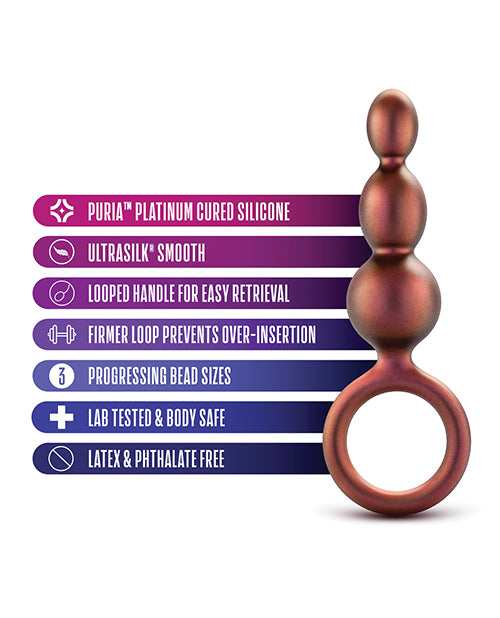 Blush Anal Adventures Matrix Beaded Loop Plug - Copper