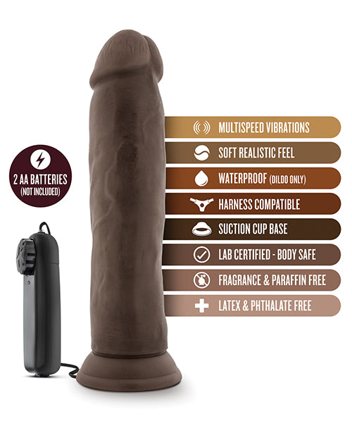 Blush Dr. Skin Dr. Throb 9.5" Cock w/Suction Cup - Chocolate