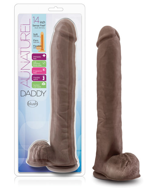 Blush Au Naturel Daddy 14" Sensa Feel Dual Density Dong with Suction Cup