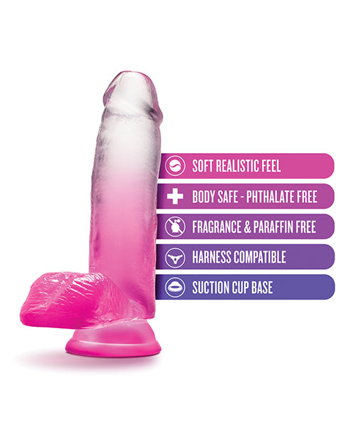 Blush B Yours 7" Sugar Magnolia Dildo - Fuchsia