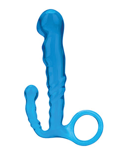 Blue Line C & B 4.5" Beginners Prostate Massager - Jelly Blue