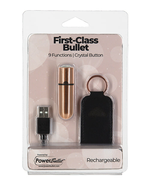 First Class Mini Rechargeable Bullet W/crystal - 9 Functions