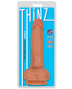 Curve Toys Thinz 7" Slim Dong w/Balls - Vanilla