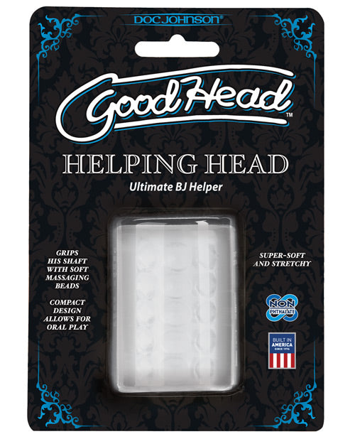 GoodHead Helping Head Ultimate BJ Helper 2" Masturbator - Clear